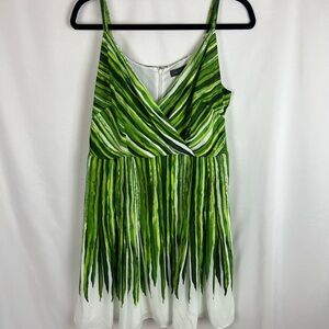 Green and White Striped Dress